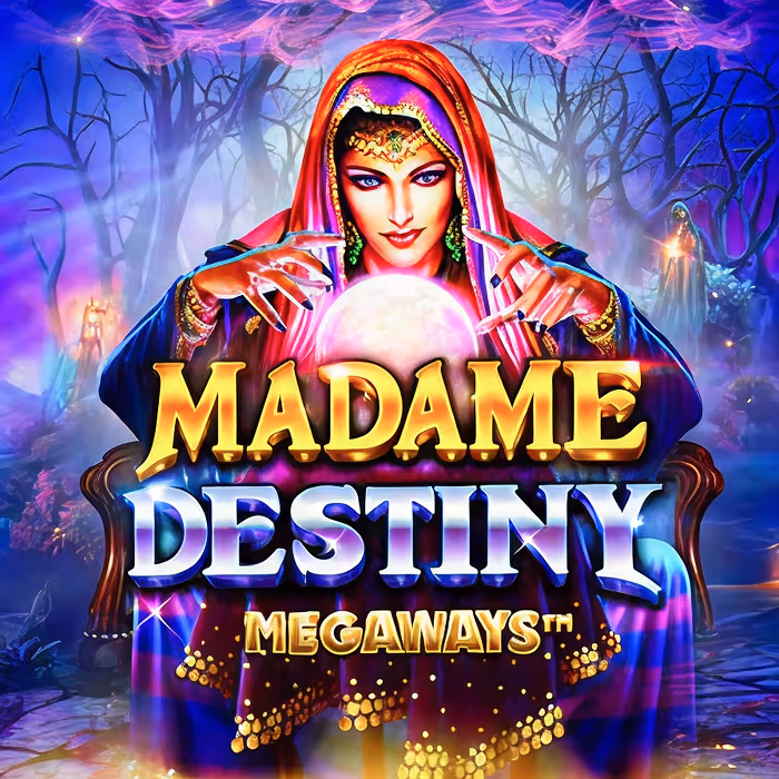 Madame Destiny fortune teller themed slot with mystical symbols